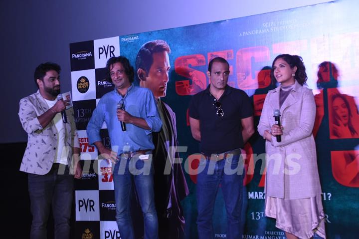 Celebrities at the trailer launch of upcoming film Section 375!