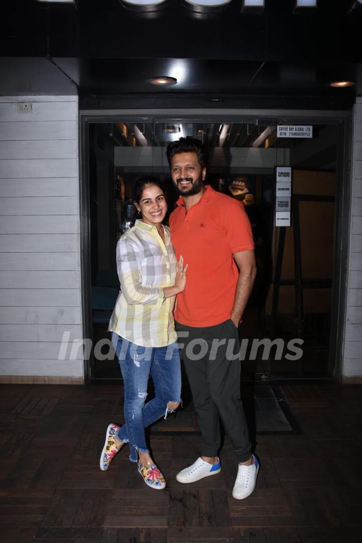 Riteish Deshmukh and Genelia Deshmukh snapped around the town