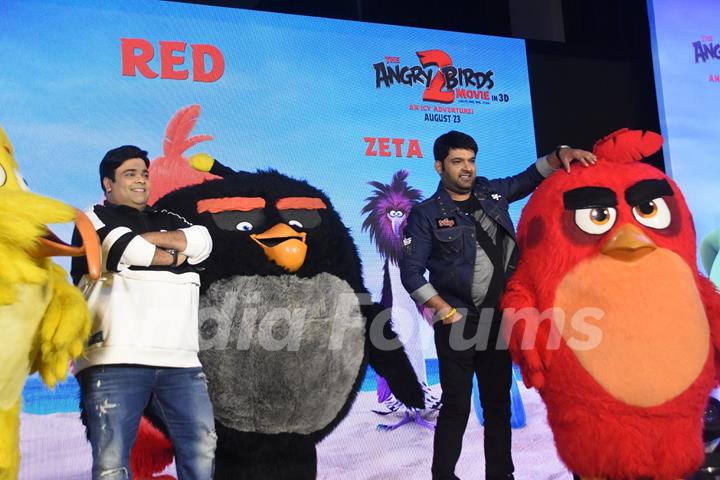 Kapil Sharma and Kiku Sharda were snapped at the Angry Birds Press Meet!
