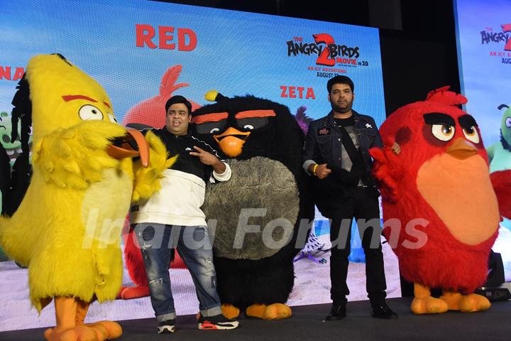 Kapil Sharma and Kiku Sharda were snapped at the Angry Birds Press Meet!