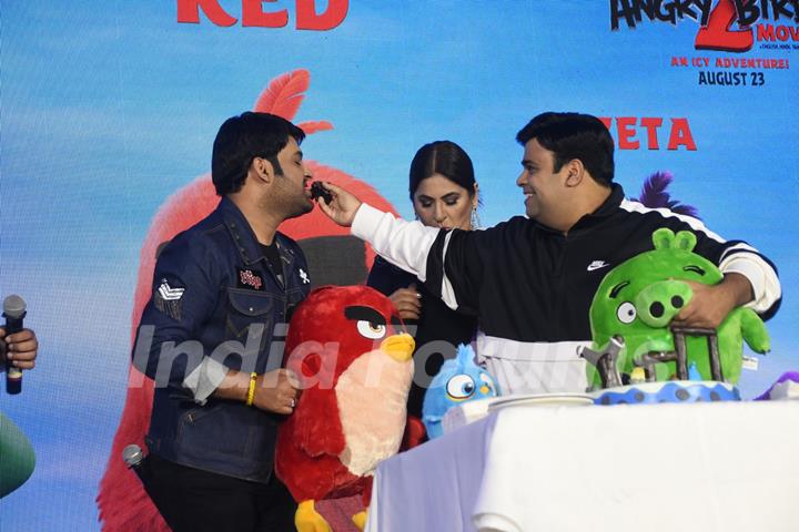 Kapil Sharma, Kiku Sharda and Archana Puran Singh were snapped at the Angry Birds Press Meet!