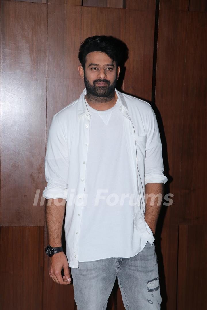 Prabhas snapped during the promotions of Saaho