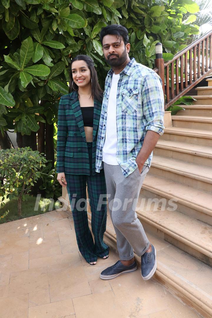 Prabhas and Shraddha Kapoor at the promotions of Saaho!