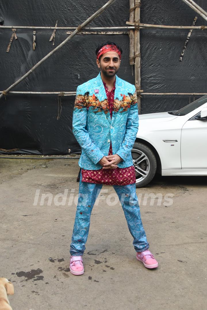 Nushrat Bharucha and Ayushmann Khurrana at the promotions of Dreamgirl!