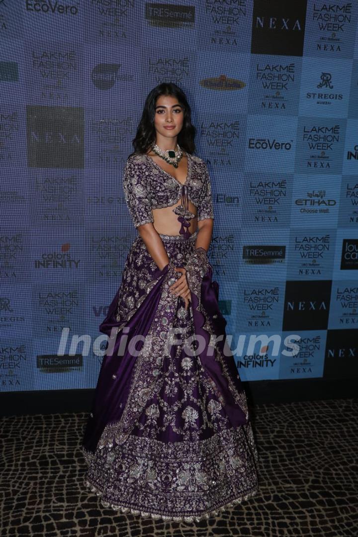 Pooja Hegde snapped at Lakme Fashion Week!