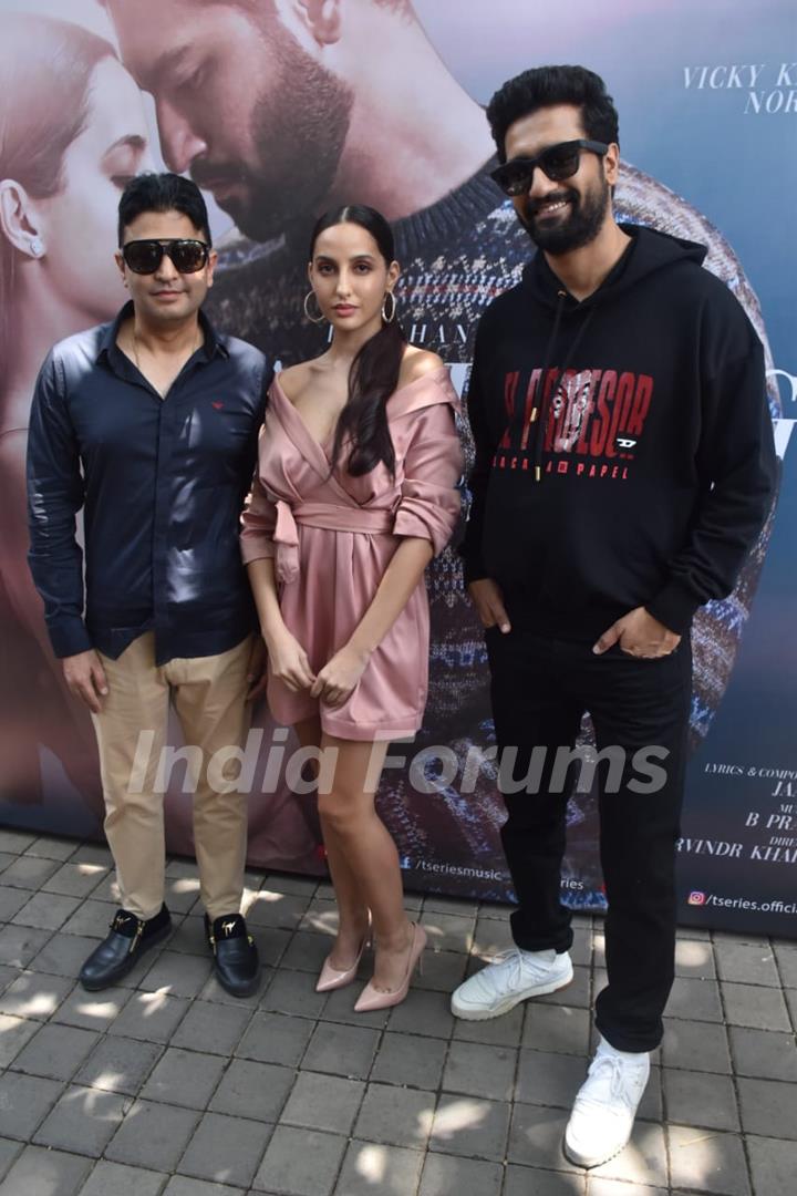 Vicky Kaushal and Nora Fatehi at Pachtaoge success bash!