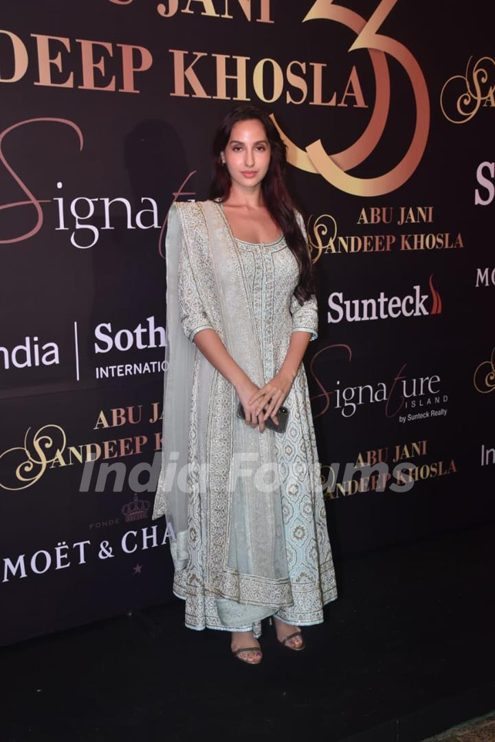 Nora Fatehi at Abu Jani-Sandeep Khosla's 33rd anniversary show!