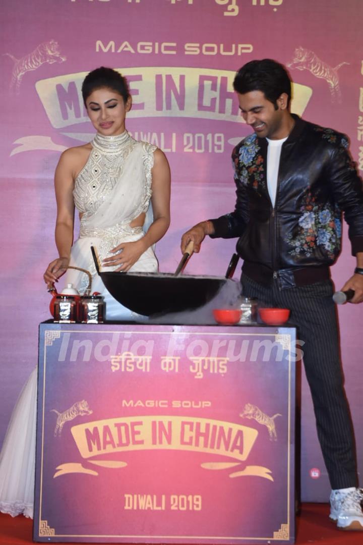 Rajkummar Rao and Mouni Roy at the trailer launch of Made In China!