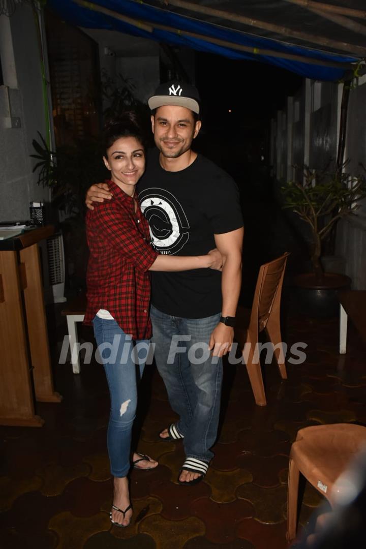 Kunal Kemmu and Soha Ali Khan were snapped around the town