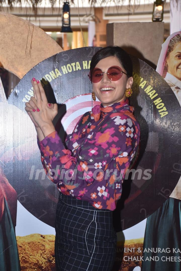 Taapsee Pannu and Bhumi Pednekar at the trailer launch of Saand Ki Aankh