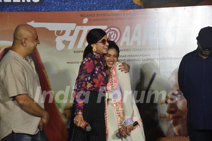 Taapsee Pannu and Bhumi Pednekar at the trailer launch of Saand Ki Aankh