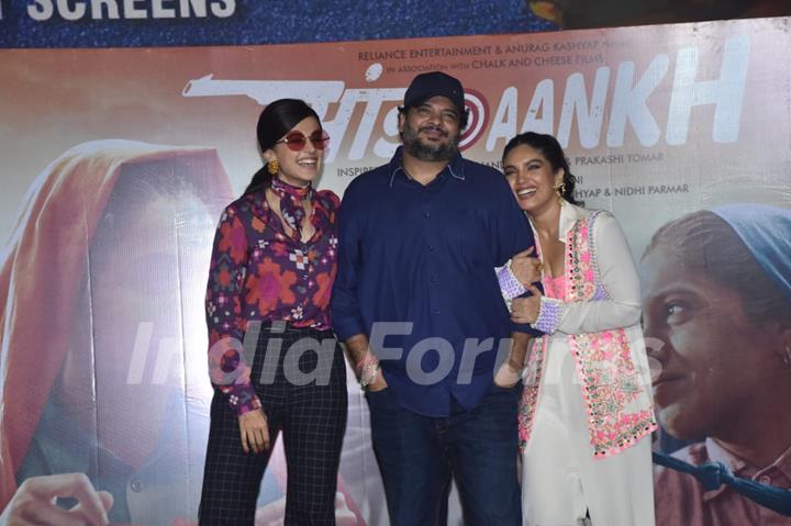 Taapsee Pannu and Bhumi Pednekar at the trailer launch of Saand Ki Aankh