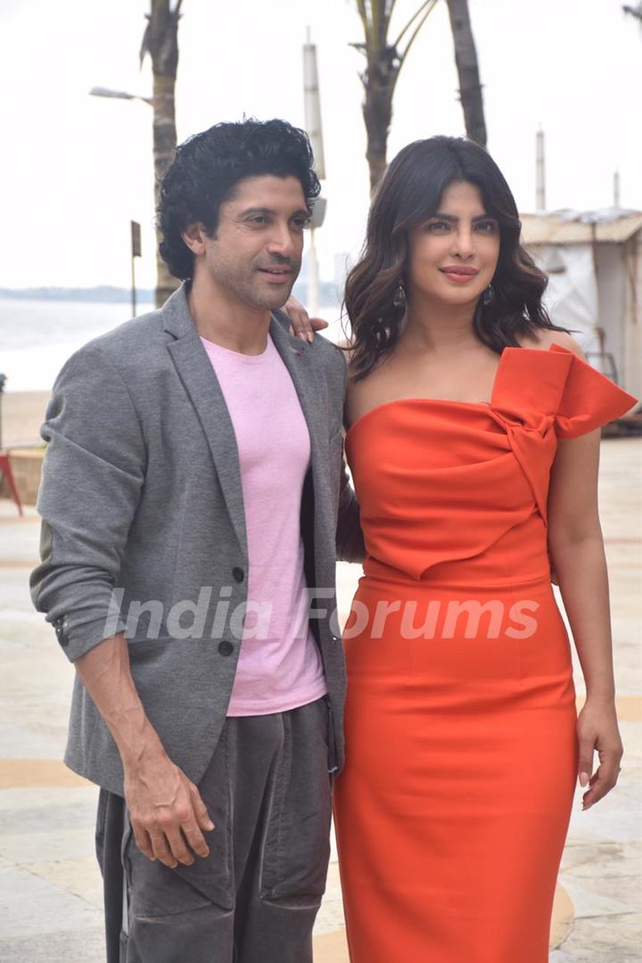 Priyanka Chopra and Farhan Akhtar at the promotions of The Sky is Pink!