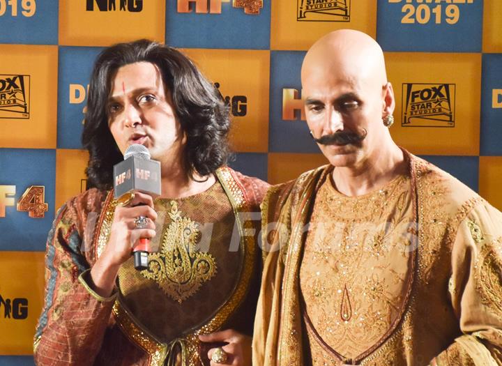 Riteish Deshmukh and Akshay Kumar at Housefull 4’s trailer launch