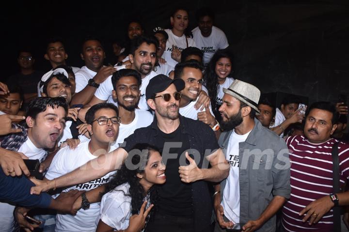 Hrithik Roshan and Tiger Shroff at the WAR success bash at YRF studios! 