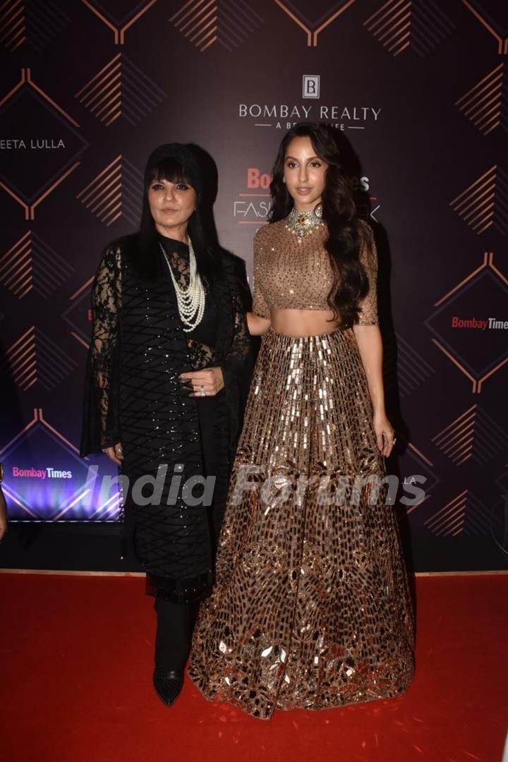 Nora Fatehi walks the ramp at Bombay Times Fashion show prelude with Neeta Lulla