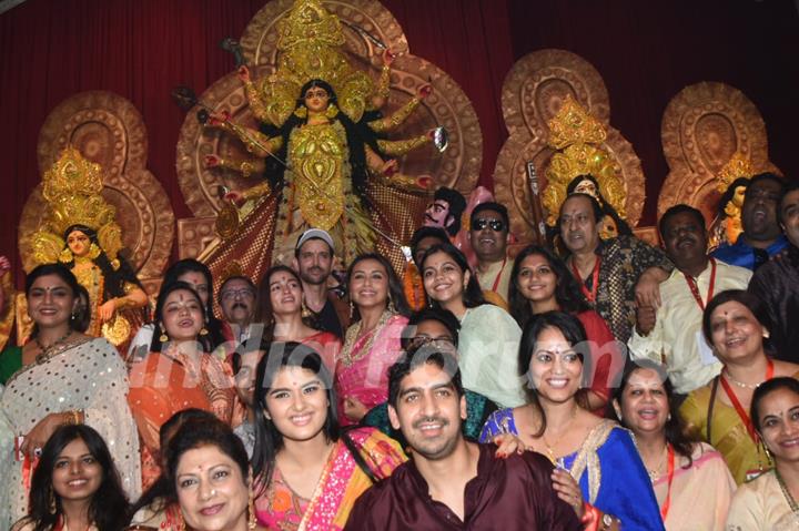 Alia Bhatt and Hrithik Roshan attend Durga Pooja!