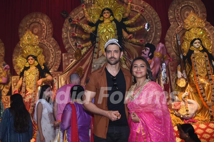 Alia Bhatt and Hrithik Roshan attend Durga Pooja!