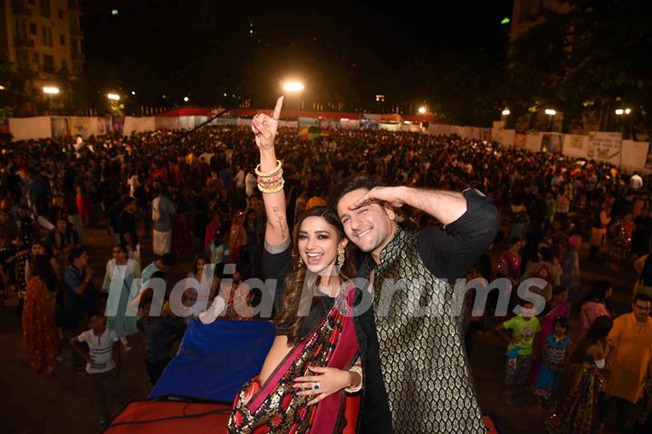 Jia Shankar and Karan Suchak at Tirangaa Dandiya Night