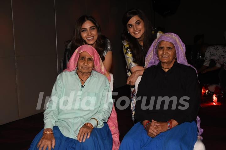 Taapsee Pannu and Bhumi Pednekar at the promotions of Saand Ki Aankh!