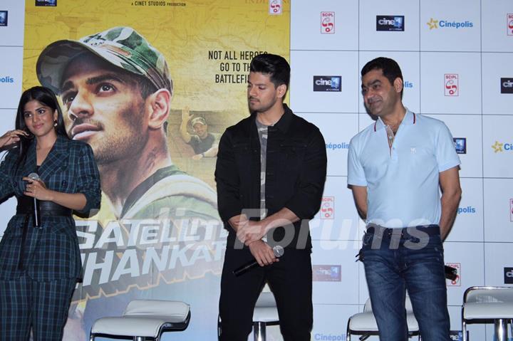 Sooraj Pancholi and Megha Akash at the trailer launch of Satellite Shankar!