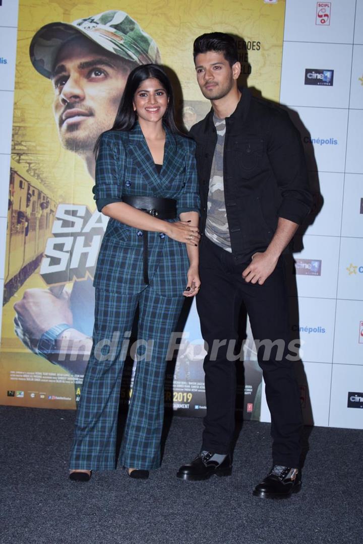 Sooraj Pancholi and Megha Akash at the trailer launch of Satellite Shankar!