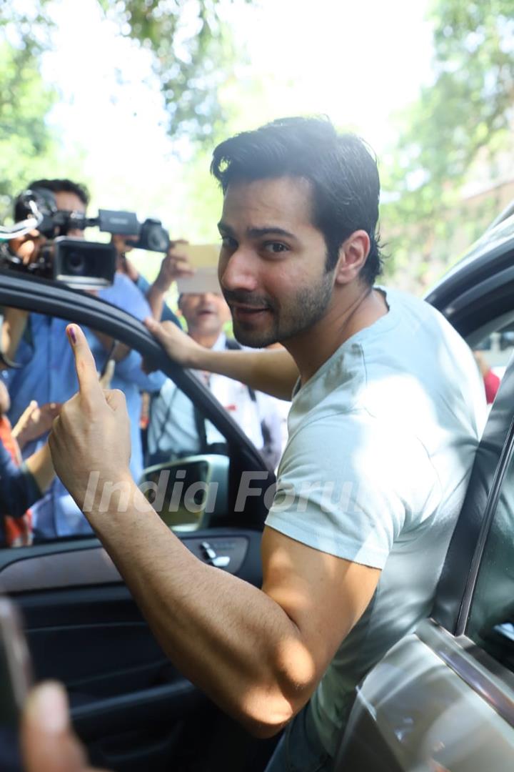 Varun Dhawan casts his vote