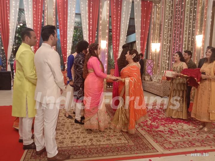 Rohit Sonakshi Engagement Sequence Pictures from Kahaan Hum Kahaan Tum