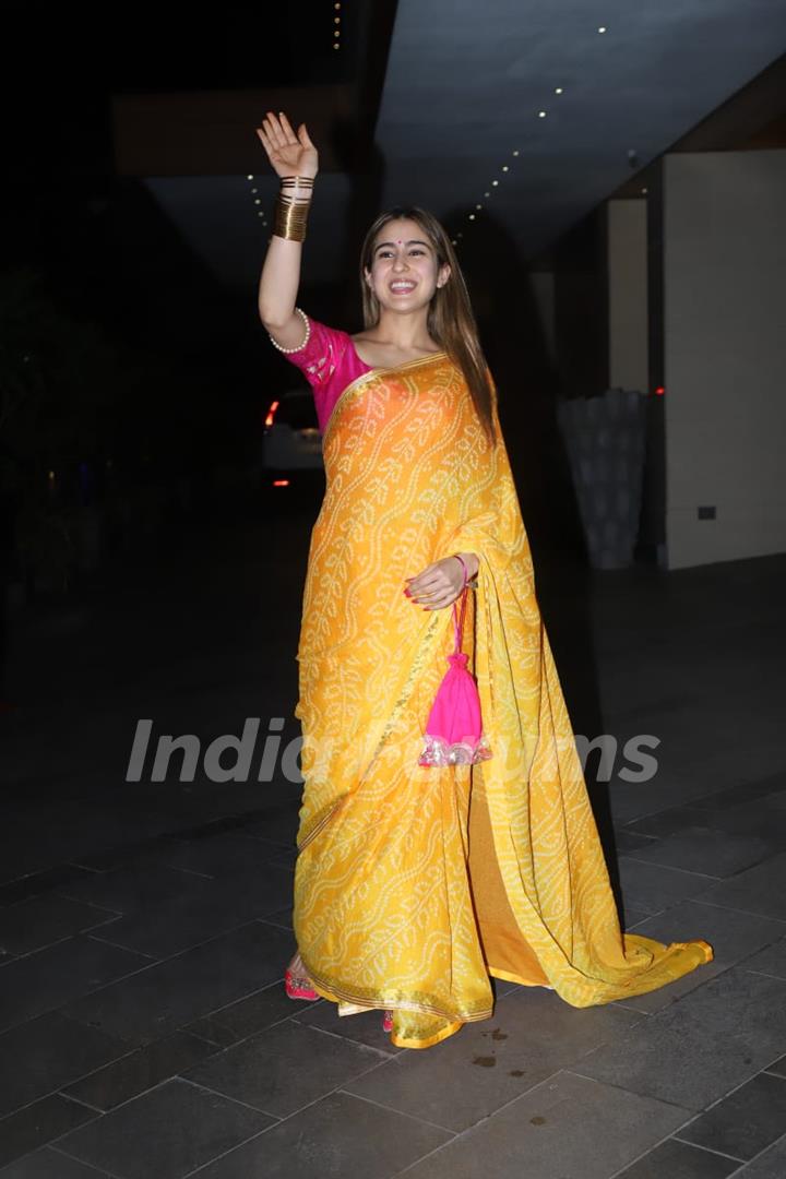 Sara Ali Khan attends Jackky Bhagnani's Diwali Bash