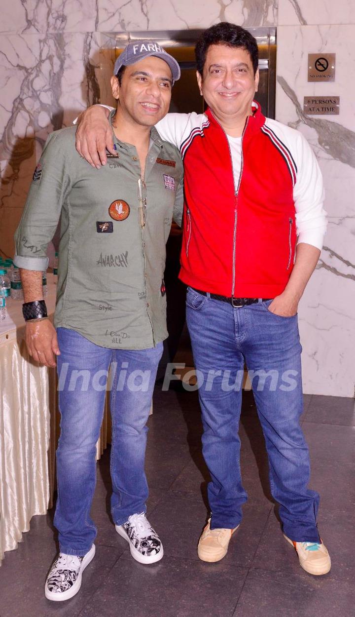 Farhad Samji and Sajid Nadiadwala snapped at Housefull 4's special screening