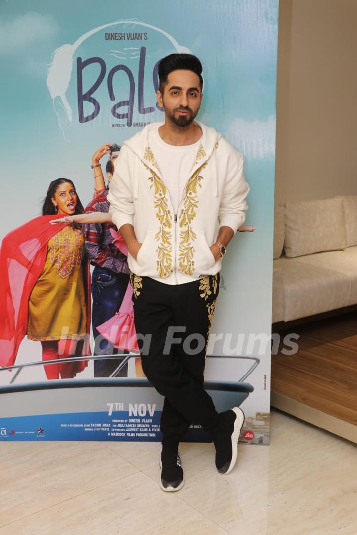 Ayushmann Khurrana and Yami Gautam at the promotions of Bala!