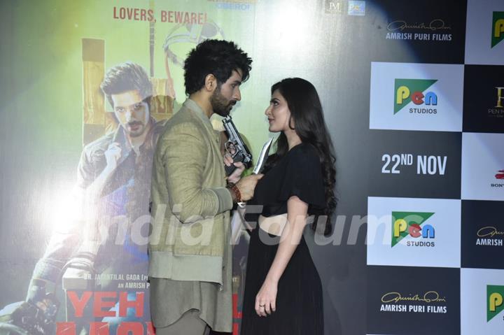 Vardhan Puri & Shivaleeka Oberoi at the trailer launch of Yeh Saali Aashiqui!