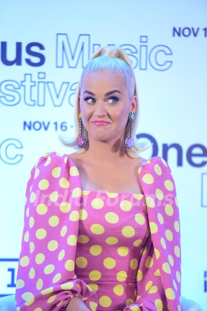 Katy Perry attends Oneplus Music festivale press conference in Mumbai!