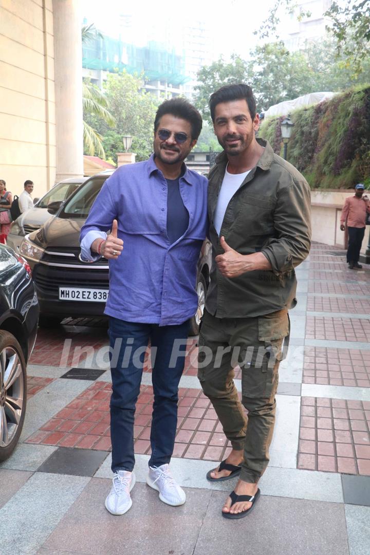 Anil Kapoor and John Abraham promote their upcoming movie Pagalpanti