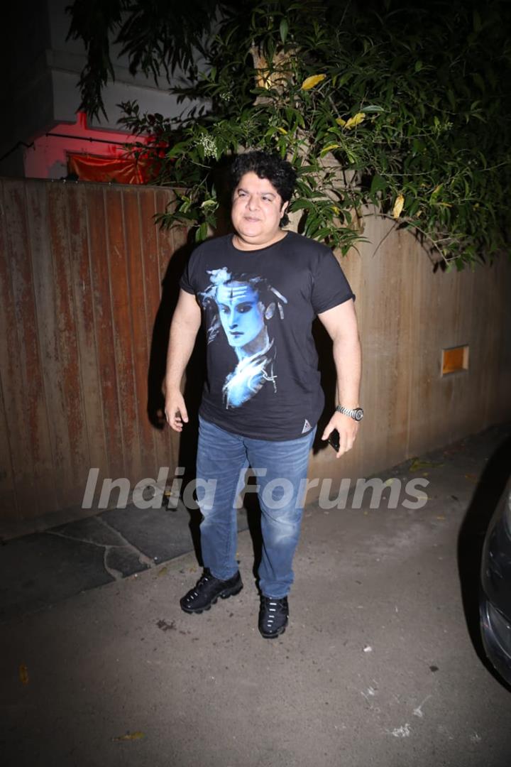 Sajid Khan snapped at Milap Zaveri's birthday bash!