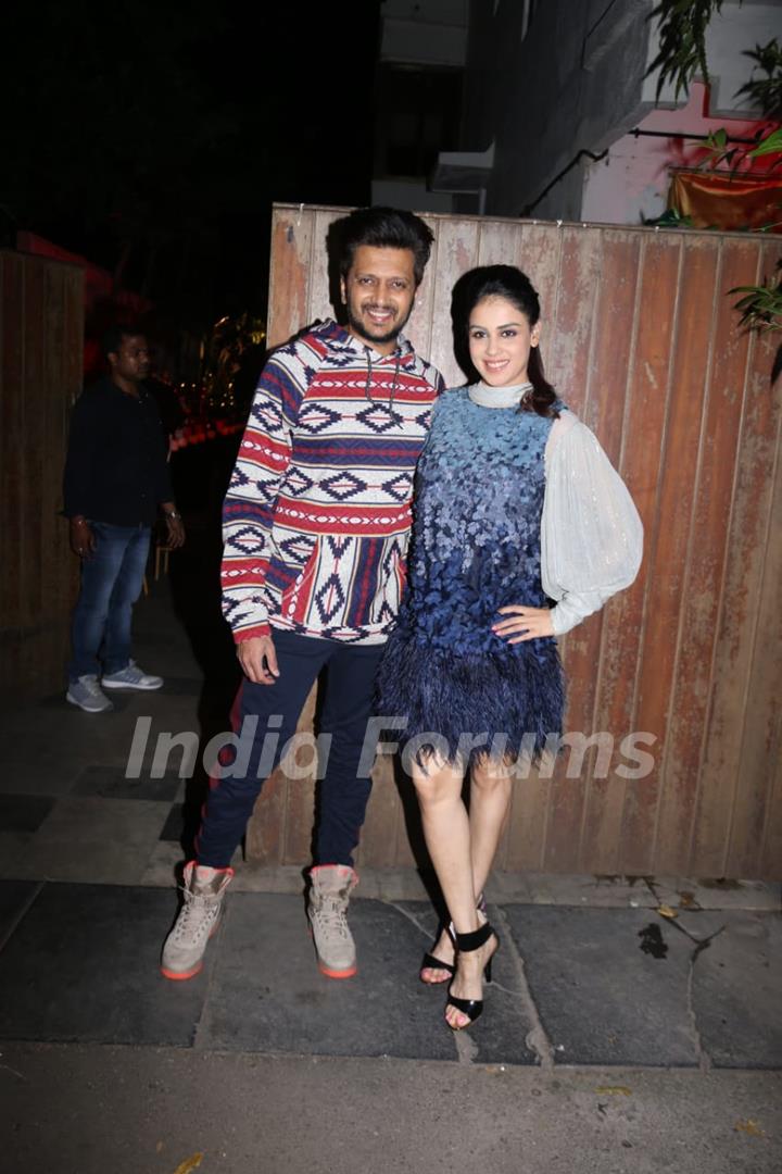 Riteish and Genelia Deshmukh snapped at Milap Zaveri's birthday bash!