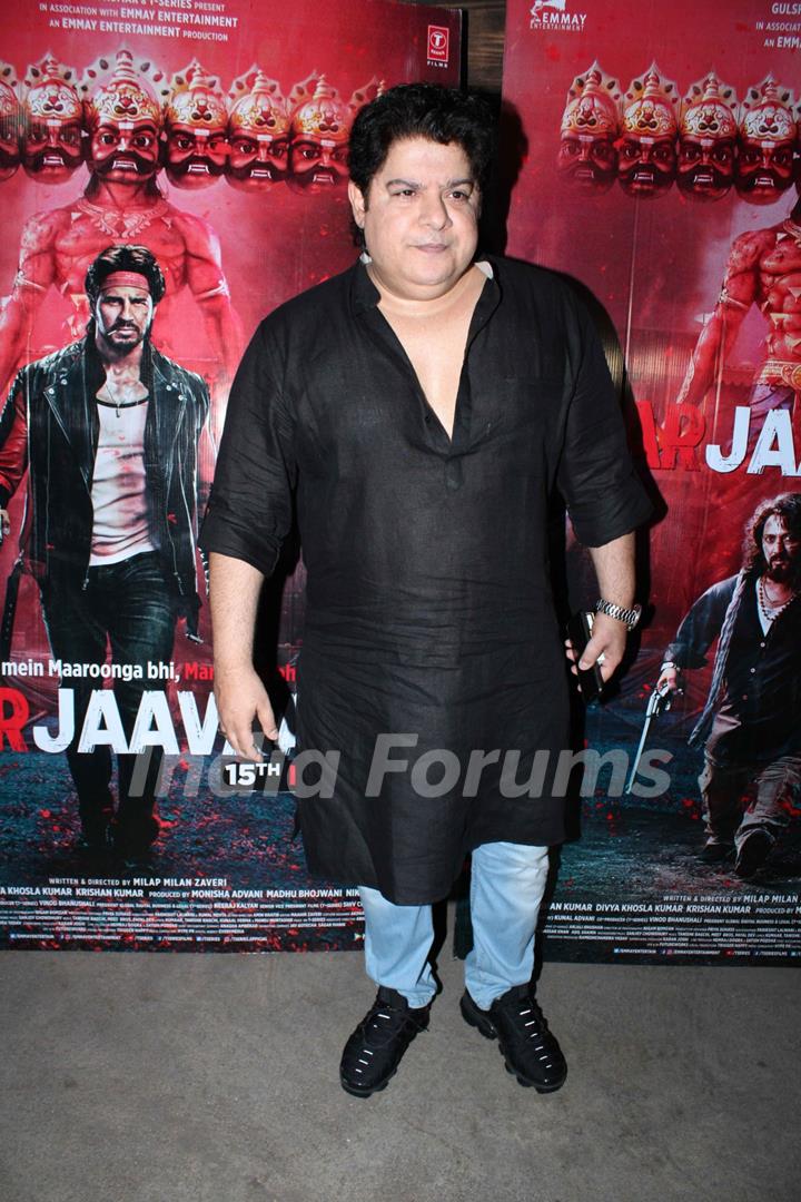 Sajid Khan papped at Marjaavaan's special screening