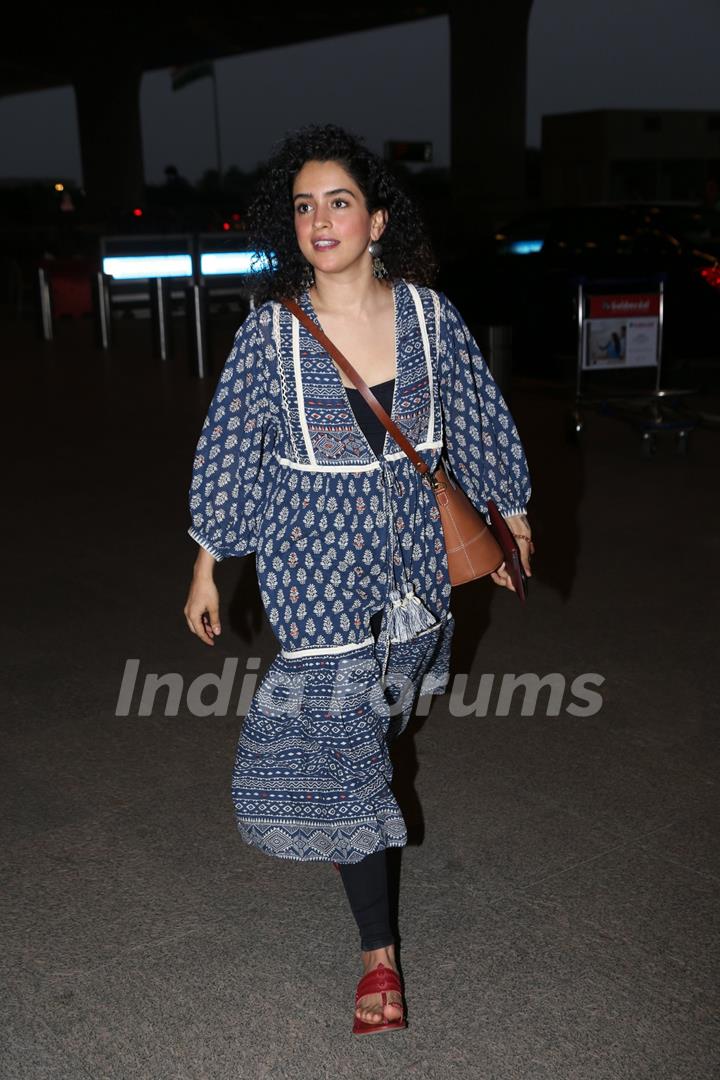 Sanya Malhotra papped at airport