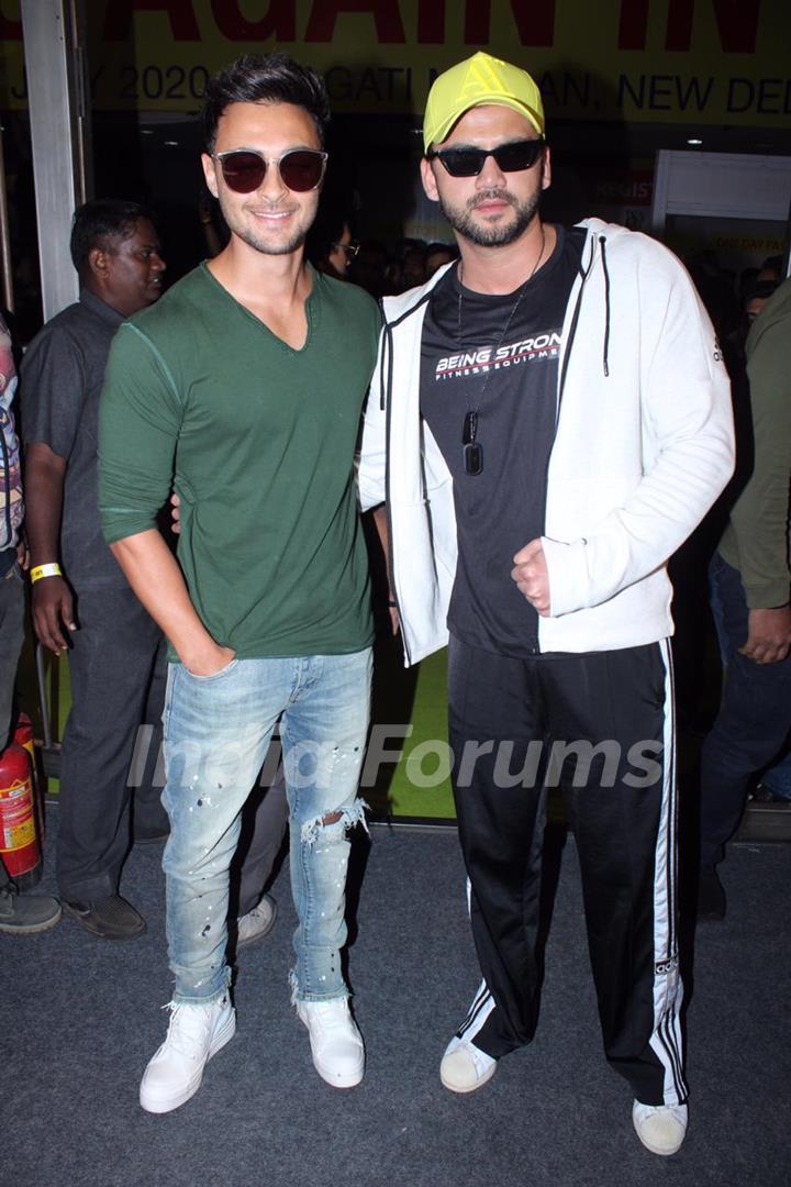Aayush Sharma and Zaheer Iqbal papped at the launch of Being Strong