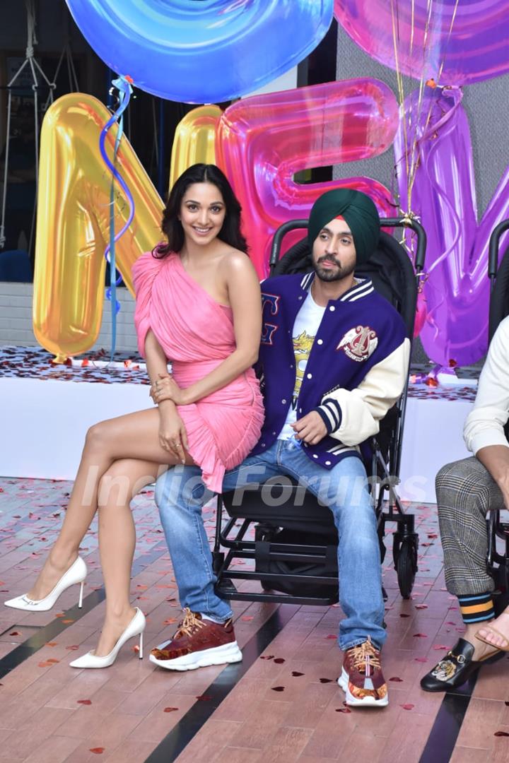 Kiara Advani and Diljit Dosanjh attends the trailer launch of Good Newwz