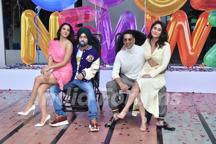 Akshay Kumar, Kareena Kapoor, Kiara Advani and Diljit Dosanjh attends the trailer launch of Good Newwz