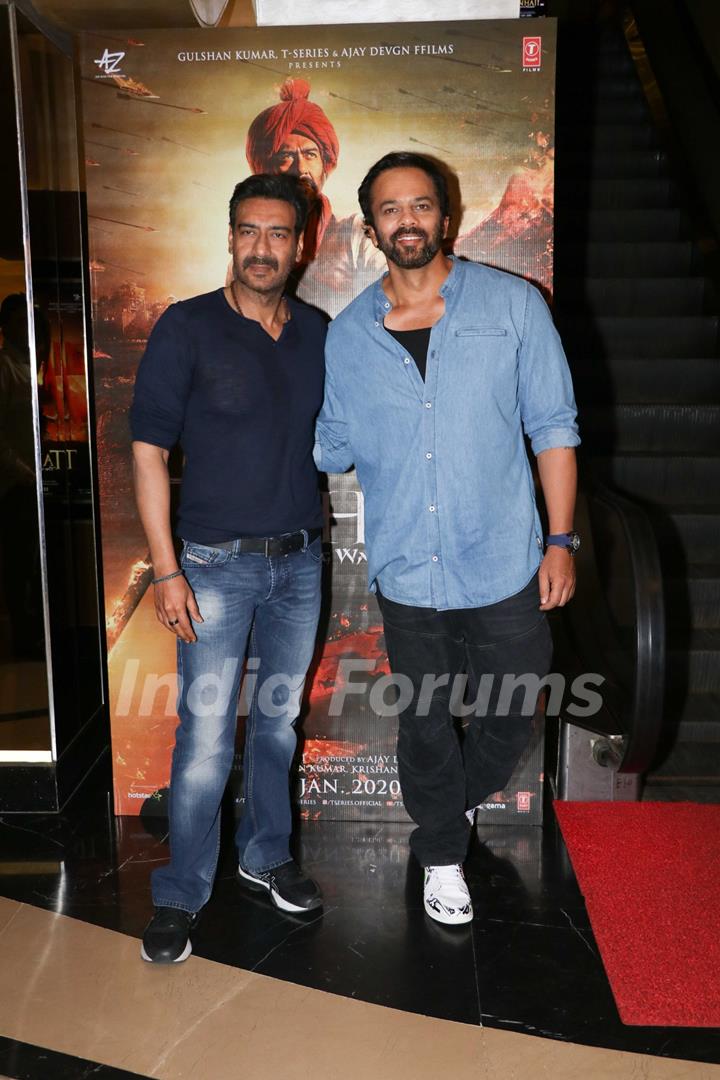 Ajay Devgn and Rohit Shetty papped at the special preview of Tanhaji: The Unsung Warrior