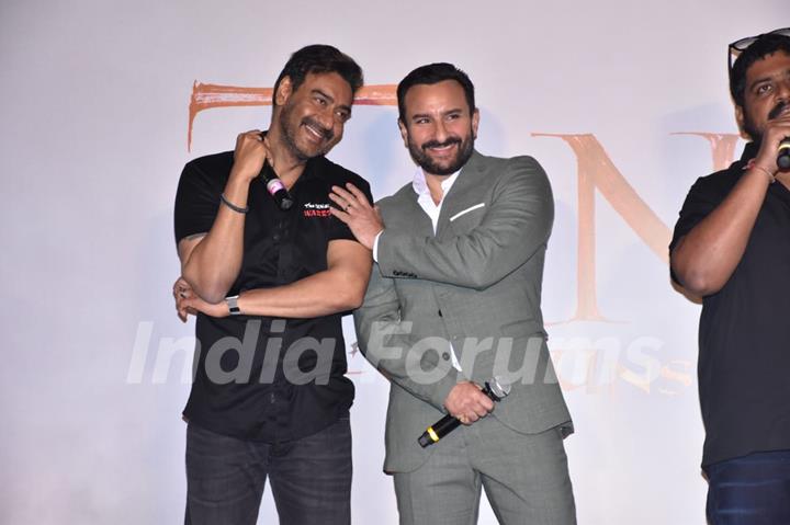 Ajay Devgn and Saif Ali Khan at the trailer launch of Tanhaji: The Unsung Warrior