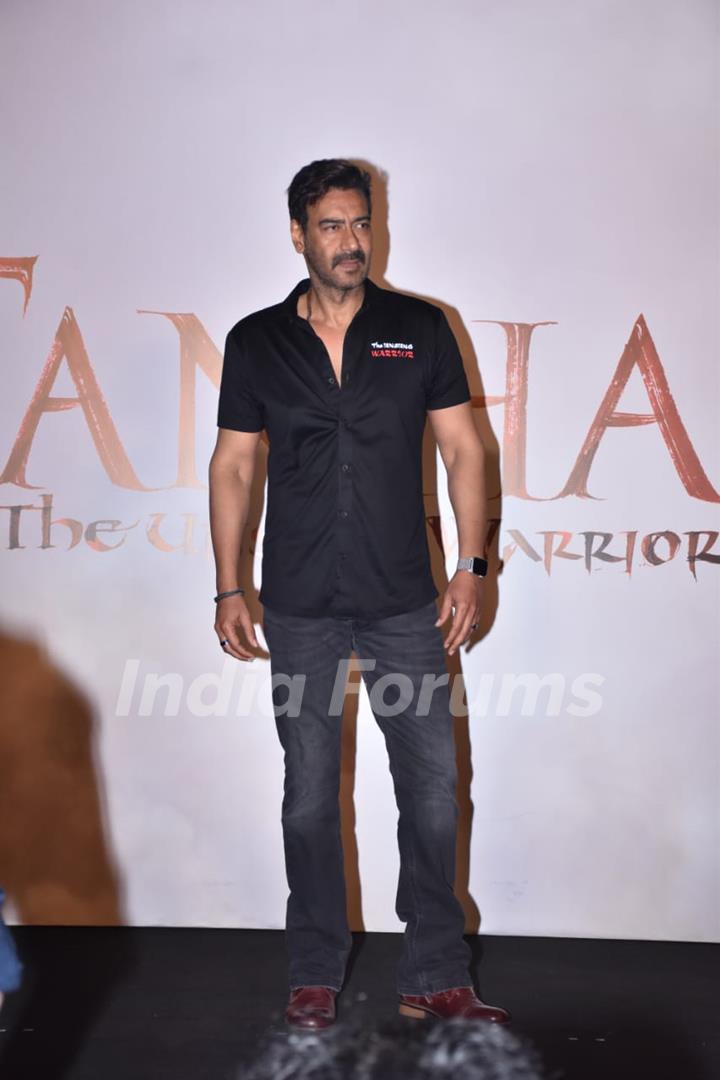 Ajay Devgn at the trailer launch of Tanhaji: The Unsung Warrior