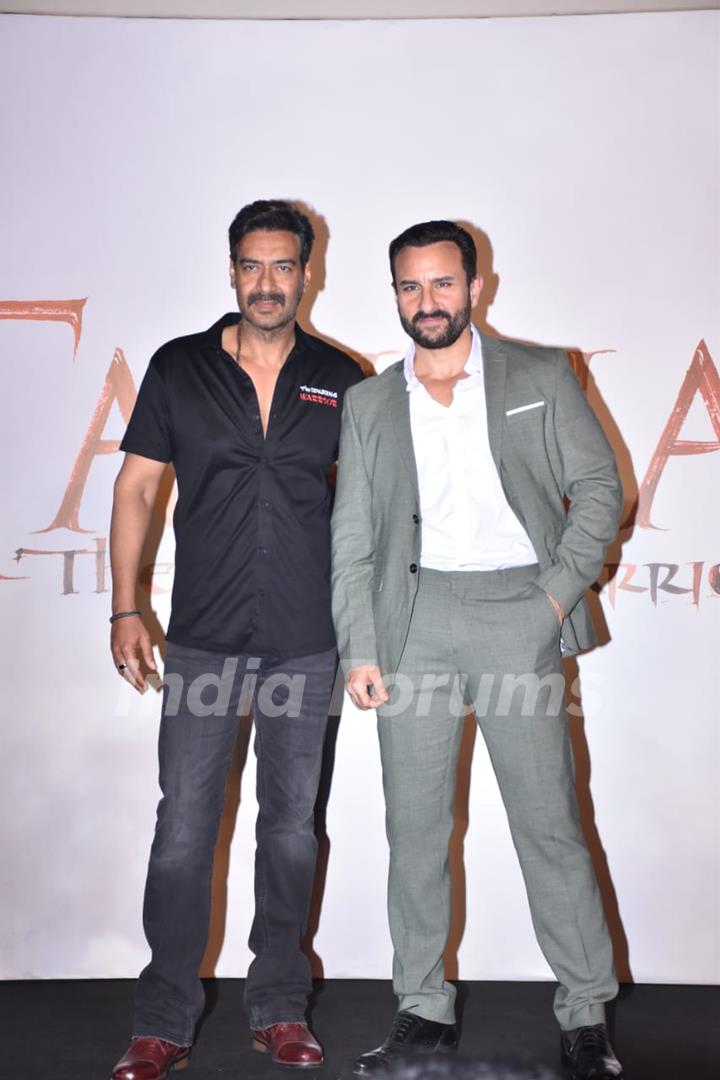 Ajay Devgn and Saif Ali Khan at the trailer launch of Tanhaji: The Unsung Warrior