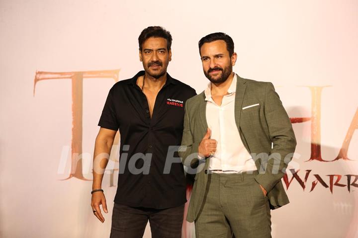 Ajay Devgn and Saif Ali Khan at the trailer launch of Tanhaji: The Unsung Warrior