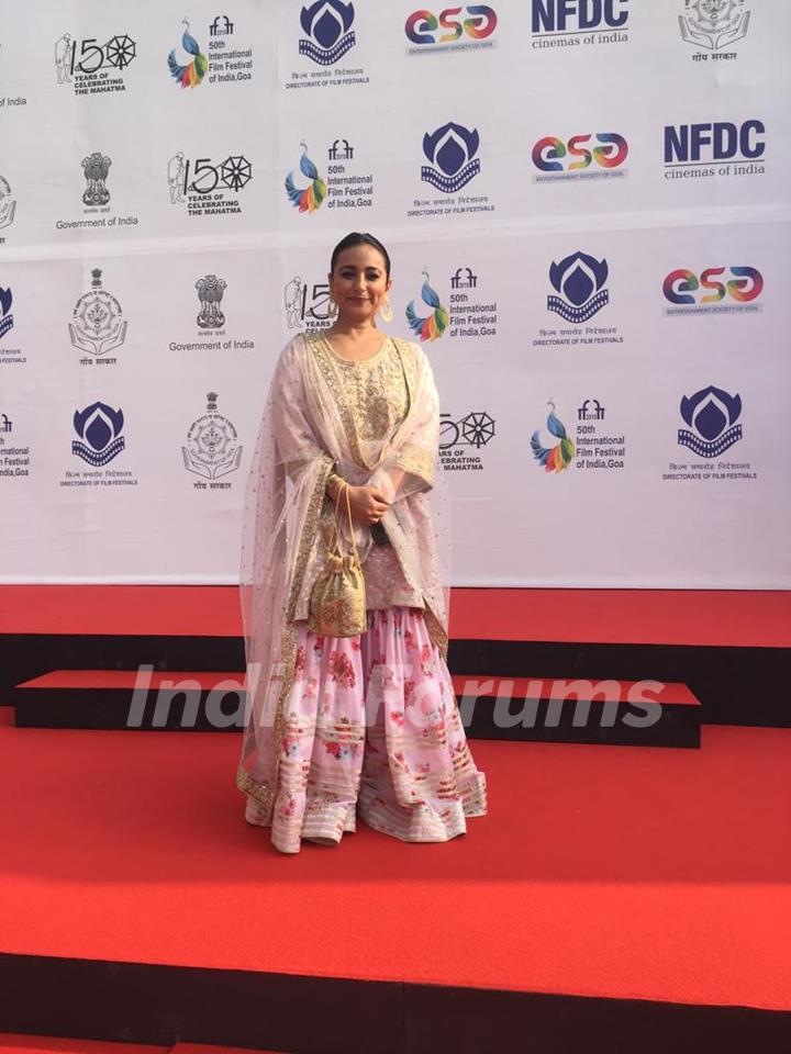 Divya Dutta snapped during the inauguration of IFFI Goa 2019