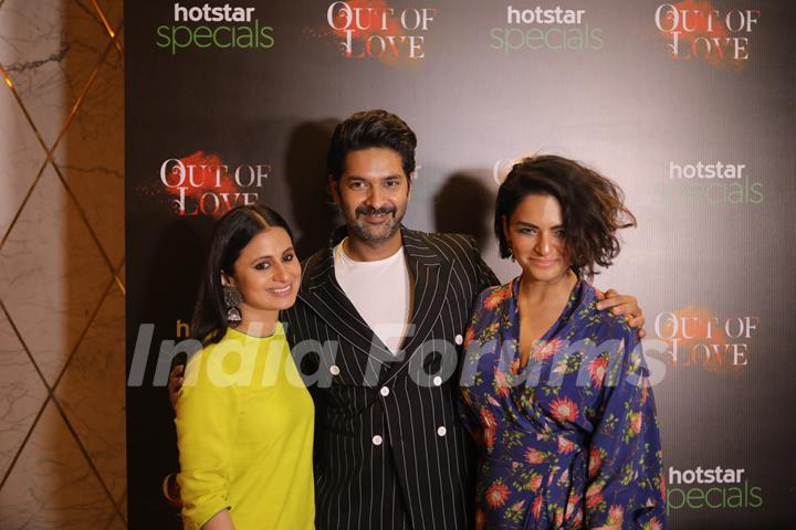 Rasika and Purab at the red carpet screening event of Hotstar specials Out of Love 
