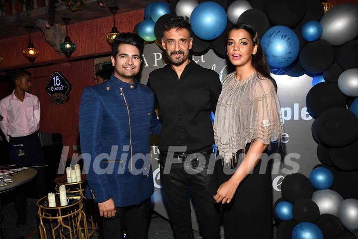 Karan Mehra with Rahul Dev and Mugdha Godse