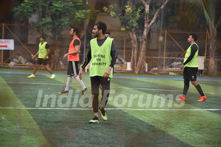 Aparshakti Khurana spotted playing football